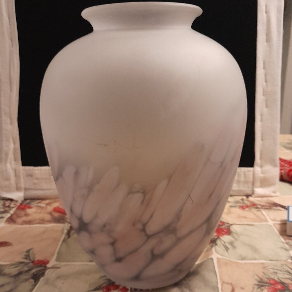 VTG Polish Art Glass Vase by Tarnowiec Makers